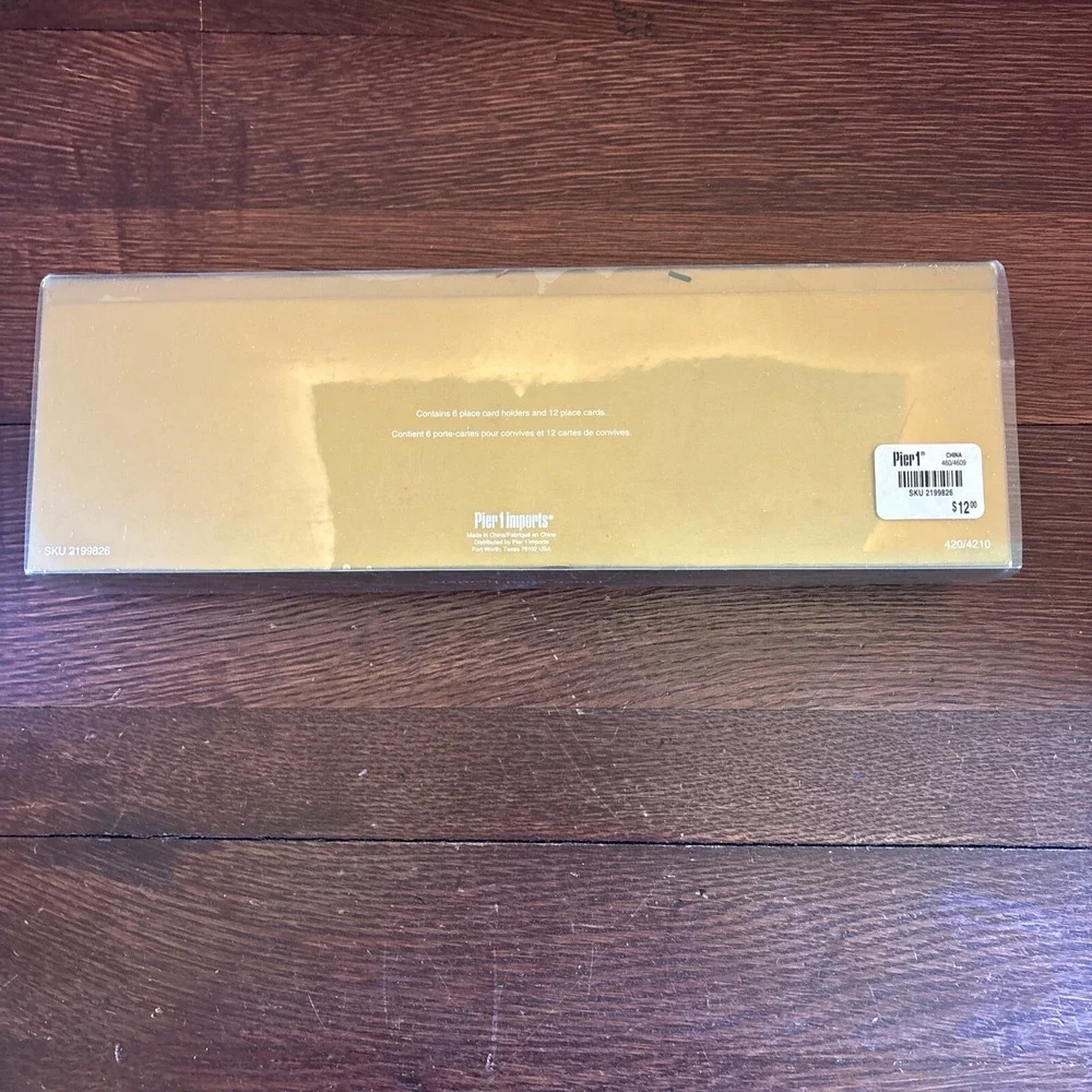 NIB Pier 1 Imports 6 Christmas Thanksgiving‎ Ball  Ornament Place Card Holders